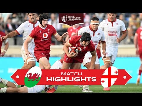 AMAZING ending 🤯 | Wales v Georgia | World Rugby Junior Championship 2026 | Match Highlights